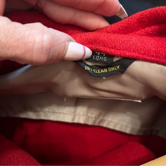 Vtg Chaps Ralph Lauren Men Red Sz 44L Wool Blend Suede Elbow Patch Button Shirt - Picture 8 of 8